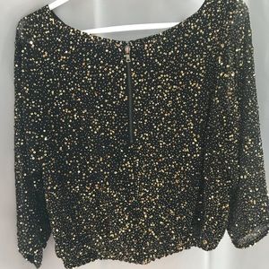 Alice and Olivia Sequin blouse